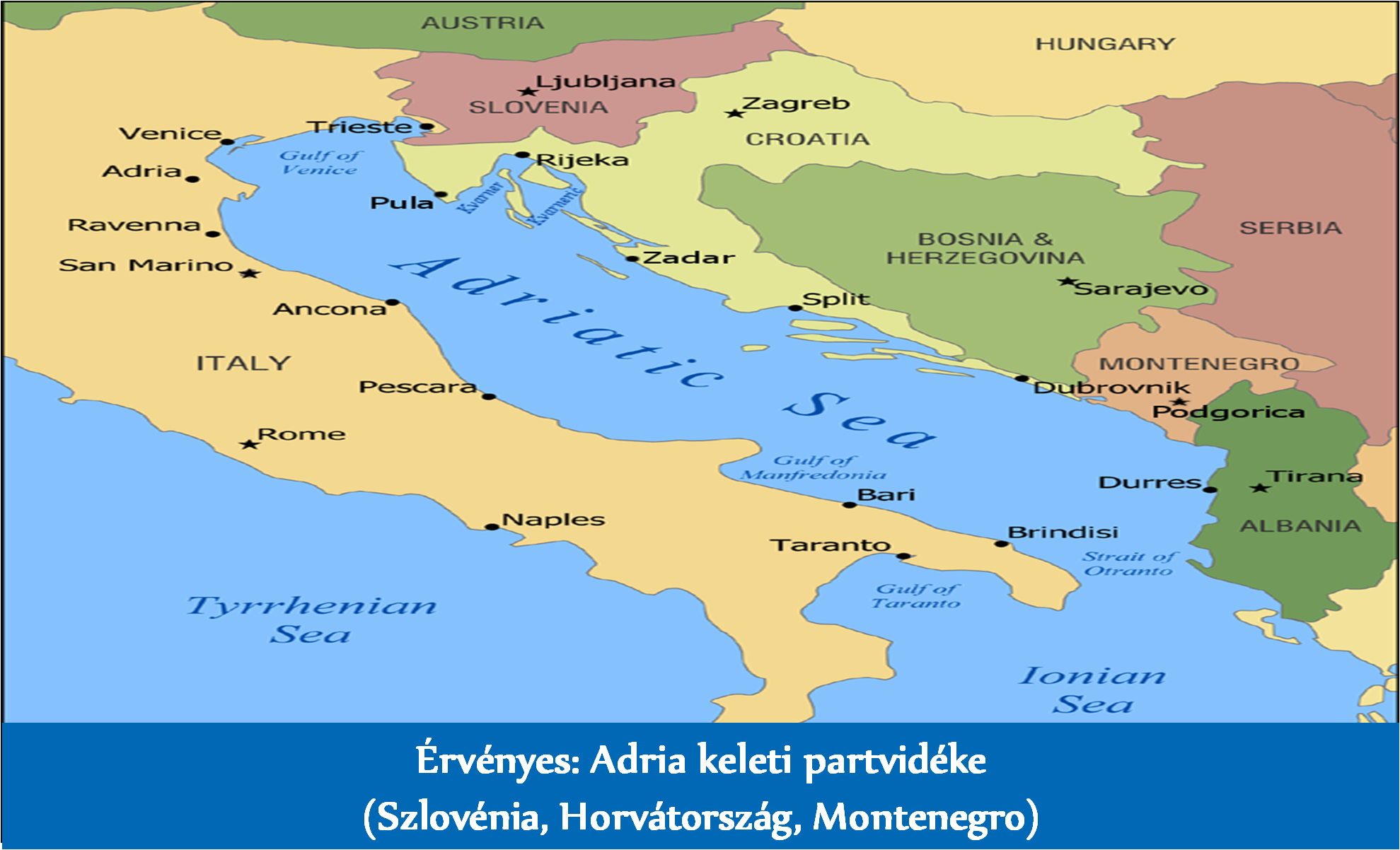 Адриатическое море ? где находится, курорты и побережья, отдых, лучшие пляжи, адриатическая ривьера, температура воды, какие страны омывает адриатическое море, фото